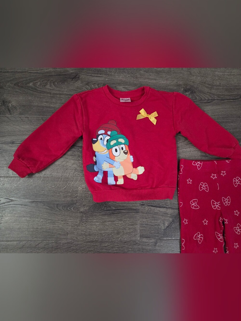Girls Bluey & Bingo Holiday Outfit Size 3t - Picture 2 of 5